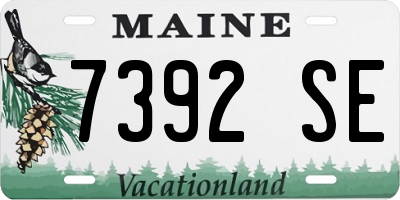 ME license plate 7392SE
