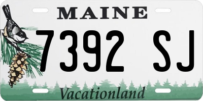 ME license plate 7392SJ