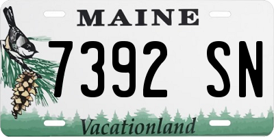 ME license plate 7392SN