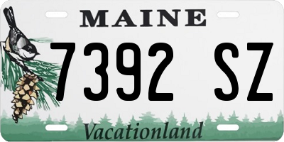 ME license plate 7392SZ
