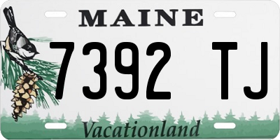 ME license plate 7392TJ