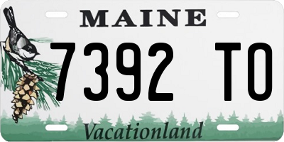ME license plate 7392TO
