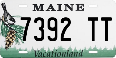 ME license plate 7392TT
