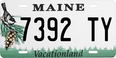 ME license plate 7392TY