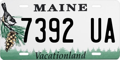 ME license plate 7392UA