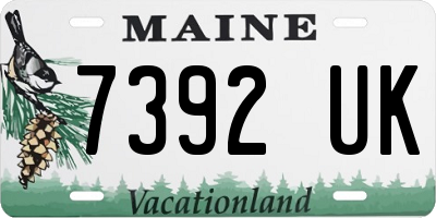 ME license plate 7392UK