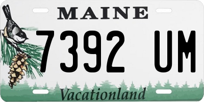 ME license plate 7392UM