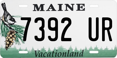 ME license plate 7392UR