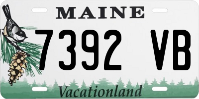 ME license plate 7392VB