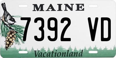 ME license plate 7392VD