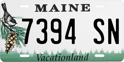 ME license plate 7394SN
