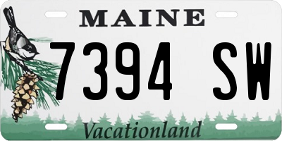 ME license plate 7394SW