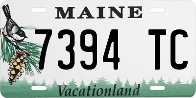 ME license plate 7394TC