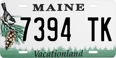 ME license plate 7394TK