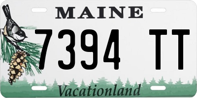 ME license plate 7394TT