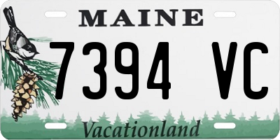 ME license plate 7394VC