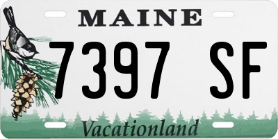 ME license plate 7397SF
