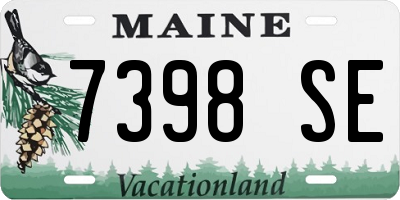 ME license plate 7398SE