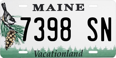 ME license plate 7398SN