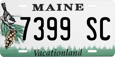 ME license plate 7399SC