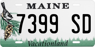 ME license plate 7399SD