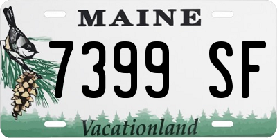 ME license plate 7399SF