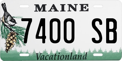 ME license plate 7400SB