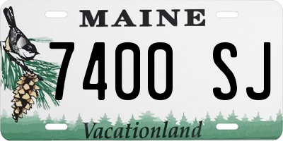 ME license plate 7400SJ