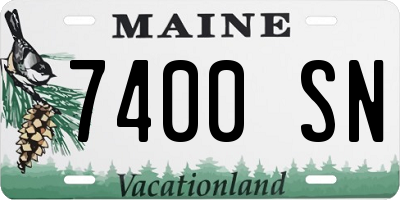 ME license plate 7400SN