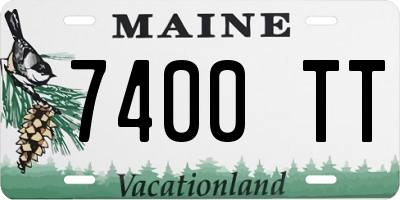 ME license plate 7400TT