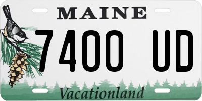 ME license plate 7400UD