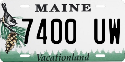 ME license plate 7400UW