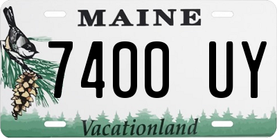 ME license plate 7400UY