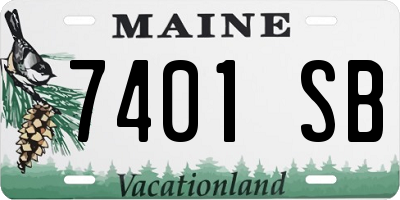 ME license plate 7401SB