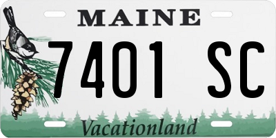 ME license plate 7401SC