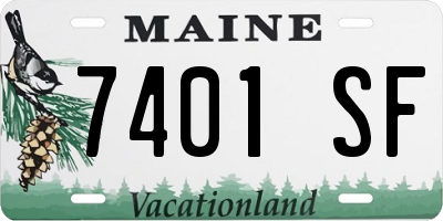 ME license plate 7401SF