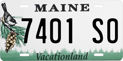 ME license plate 7401SO