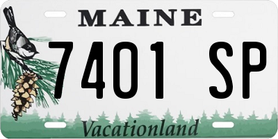 ME license plate 7401SP
