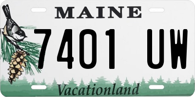 ME license plate 7401UW