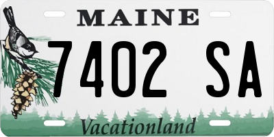 ME license plate 7402SA