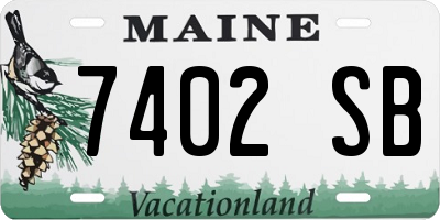 ME license plate 7402SB