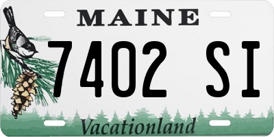 ME license plate 7402SI