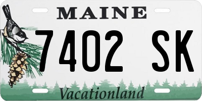 ME license plate 7402SK