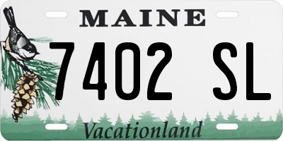 ME license plate 7402SL