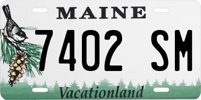 ME license plate 7402SM