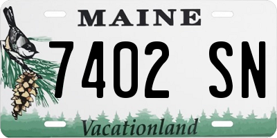 ME license plate 7402SN