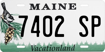ME license plate 7402SP