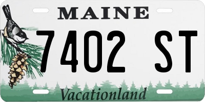 ME license plate 7402ST