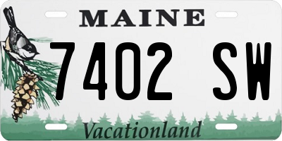 ME license plate 7402SW