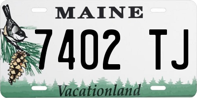 ME license plate 7402TJ